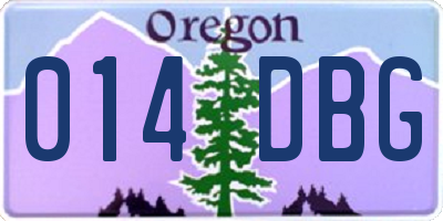 OR license plate 014DBG