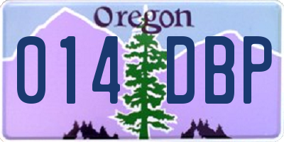 OR license plate 014DBP