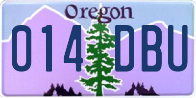 OR license plate 014DBU