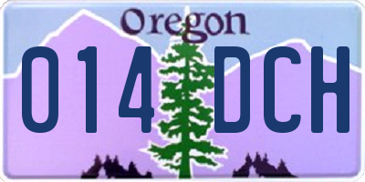 OR license plate 014DCH
