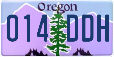OR license plate 014DDH
