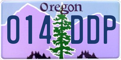 OR license plate 014DDP