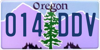 OR license plate 014DDV