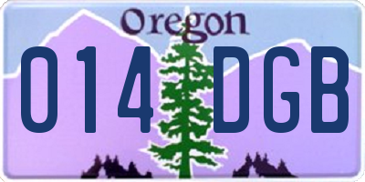OR license plate 014DGB