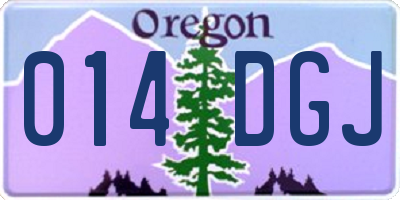 OR license plate 014DGJ