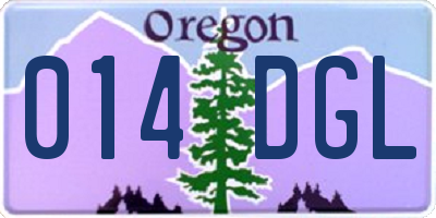 OR license plate 014DGL