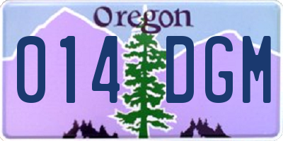 OR license plate 014DGM
