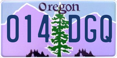 OR license plate 014DGQ