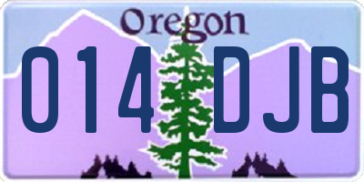 OR license plate 014DJB