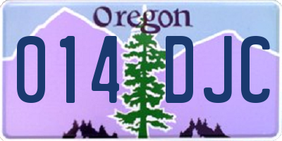 OR license plate 014DJC