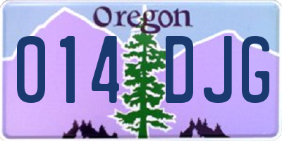 OR license plate 014DJG