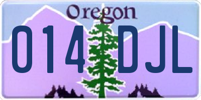 OR license plate 014DJL