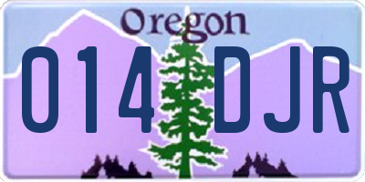 OR license plate 014DJR