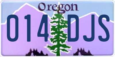 OR license plate 014DJS