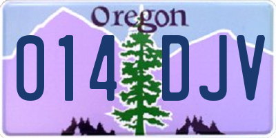 OR license plate 014DJV