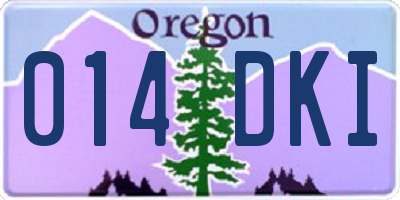 OR license plate 014DKI