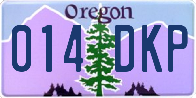 OR license plate 014DKP