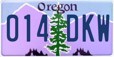 OR license plate 014DKW