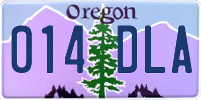 OR license plate 014DLA