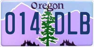 OR license plate 014DLB