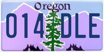 OR license plate 014DLE