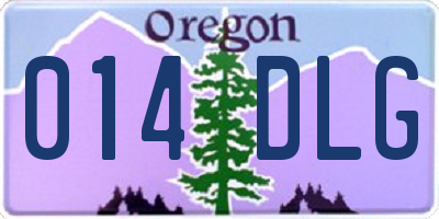 OR license plate 014DLG