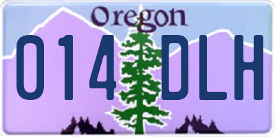 OR license plate 014DLH