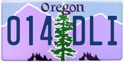 OR license plate 014DLI