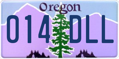 OR license plate 014DLL