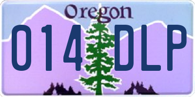 OR license plate 014DLP