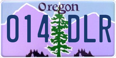 OR license plate 014DLR