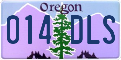 OR license plate 014DLS