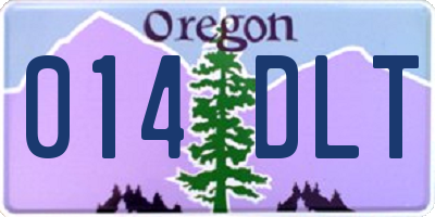 OR license plate 014DLT