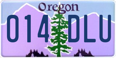 OR license plate 014DLU