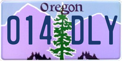 OR license plate 014DLY