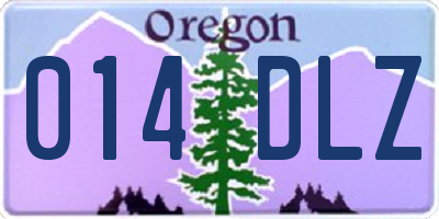 OR license plate 014DLZ