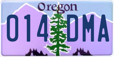 OR license plate 014DMA