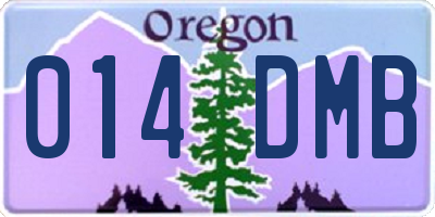 OR license plate 014DMB