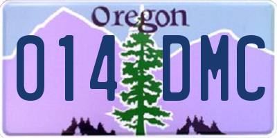 OR license plate 014DMC
