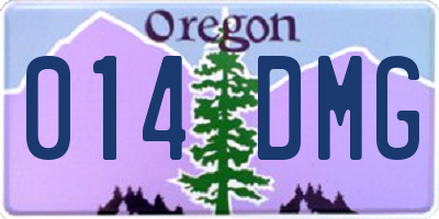 OR license plate 014DMG