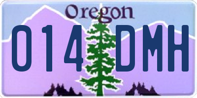 OR license plate 014DMH