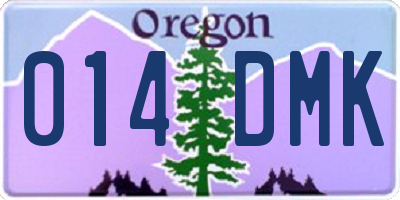 OR license plate 014DMK