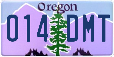 OR license plate 014DMT