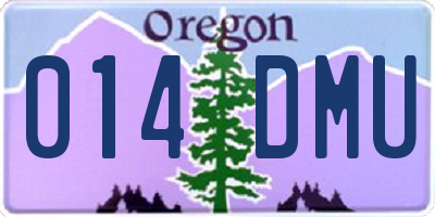 OR license plate 014DMU