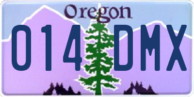 OR license plate 014DMX