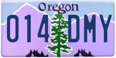 OR license plate 014DMY
