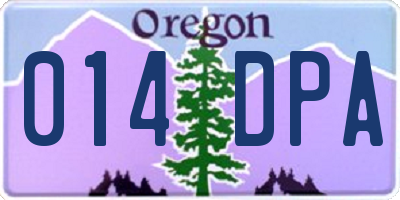 OR license plate 014DPA