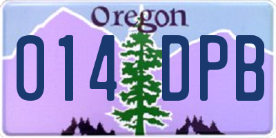 OR license plate 014DPB