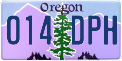OR license plate 014DPH