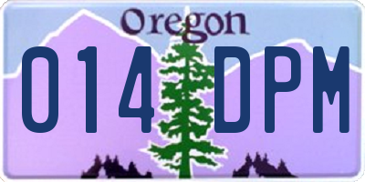 OR license plate 014DPM